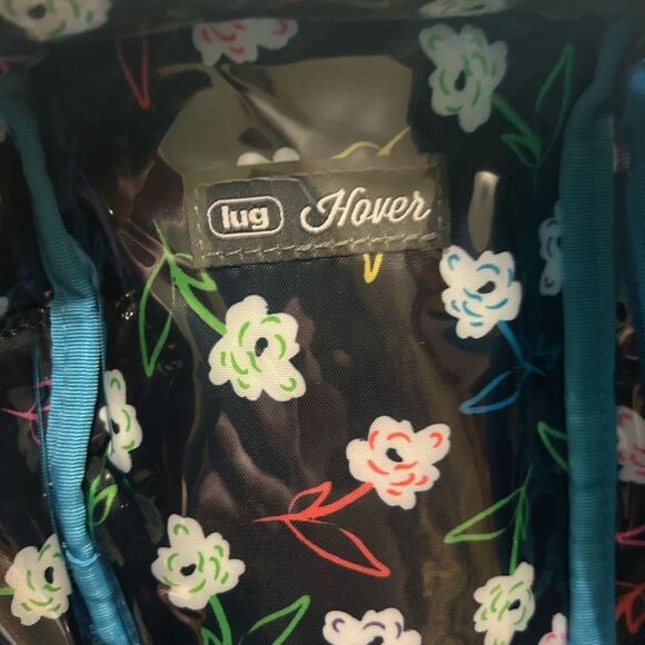 LUG Hover Cosmetic Case - Sky Blue with Floral Inside Lining NWOT - Picture 4 of 5